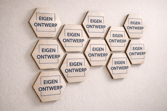 Gepersonaliseerde hexagons hout