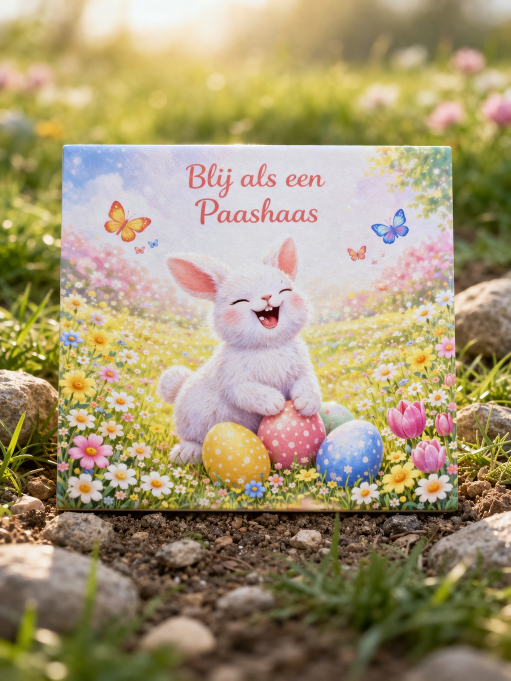 Tegeltje - Blij als een Paashaas