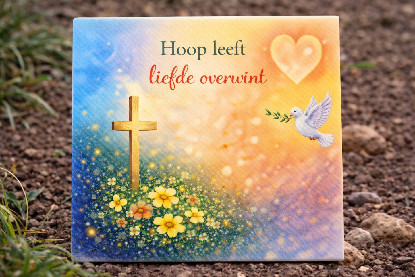 Tegeltje - Hoop leeft, liefde overwint
