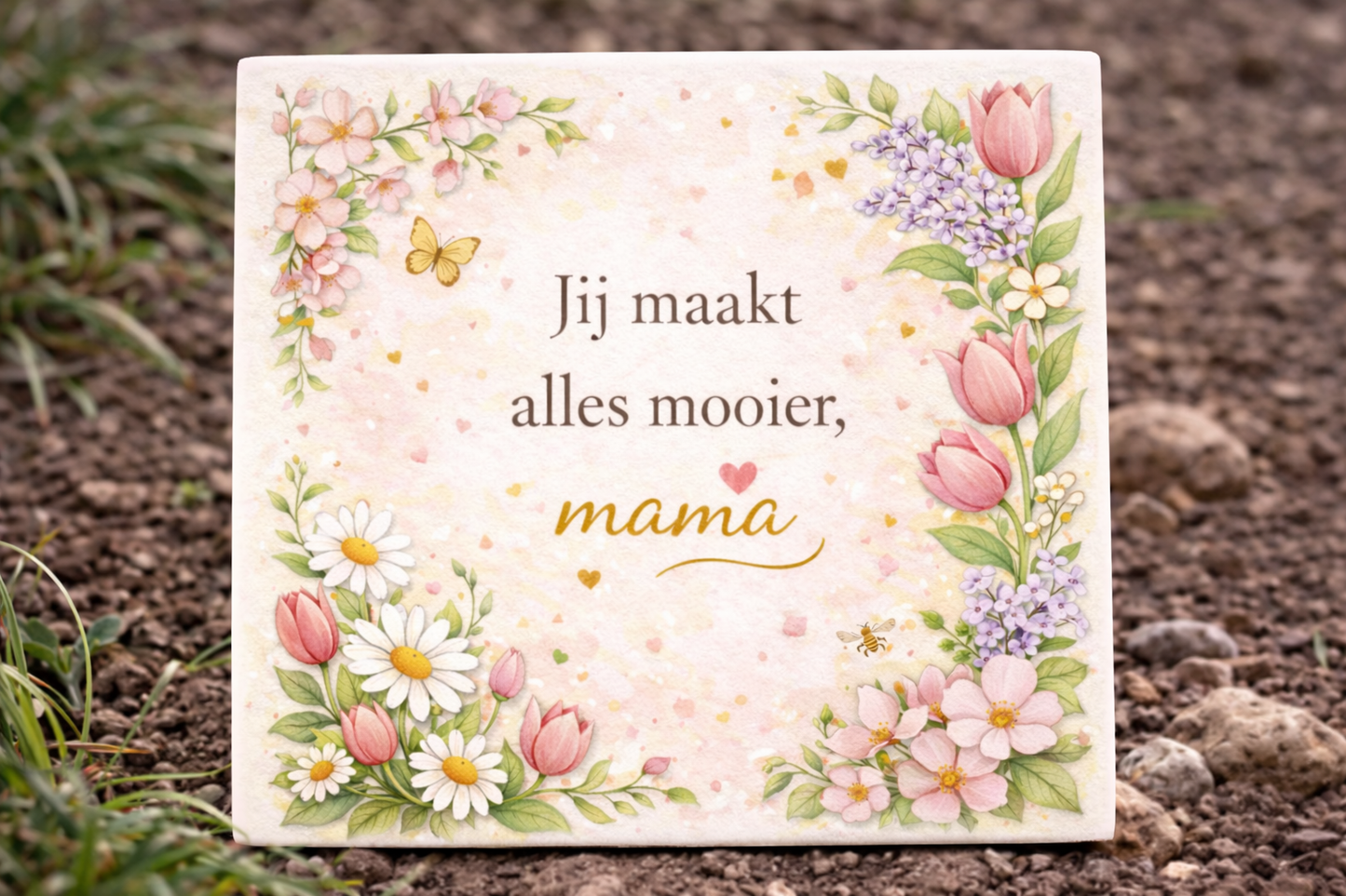 Tegeltje - Jij maakt alles mooier, mama