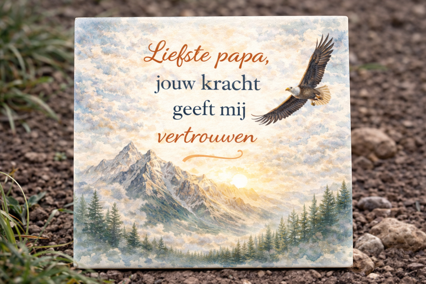 Tegeltje - Liefste papa, jouw kracht geeft mij vertrouwen