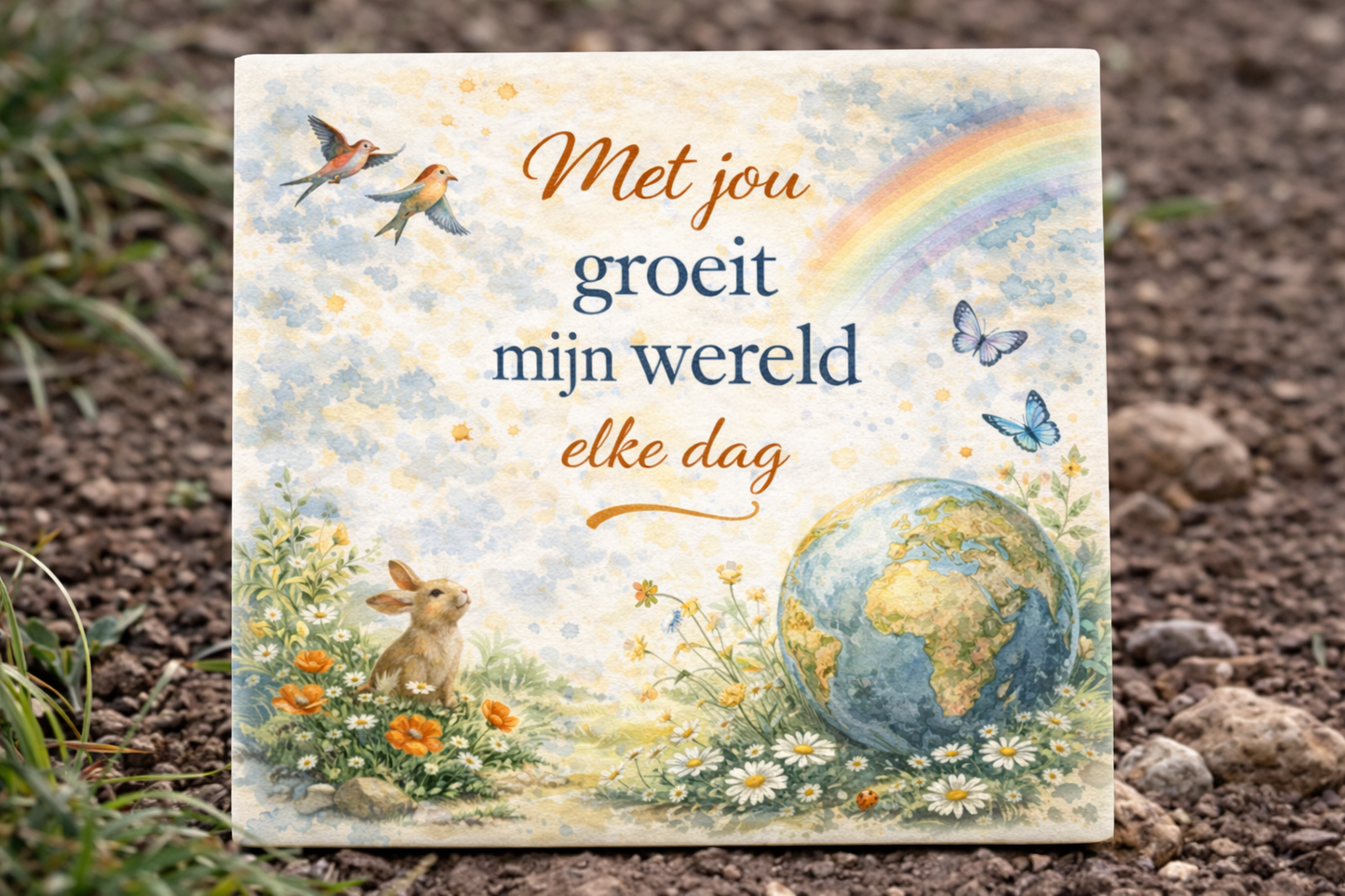 Tegeltje - Met jou groeit mijn wereld elke dag