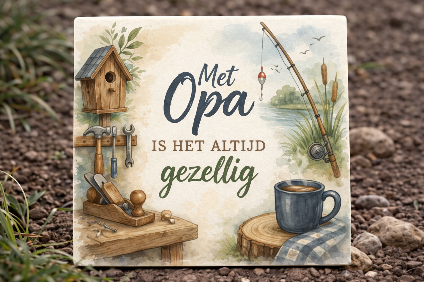 Tegeltje - Met opa is het altijd gezellig