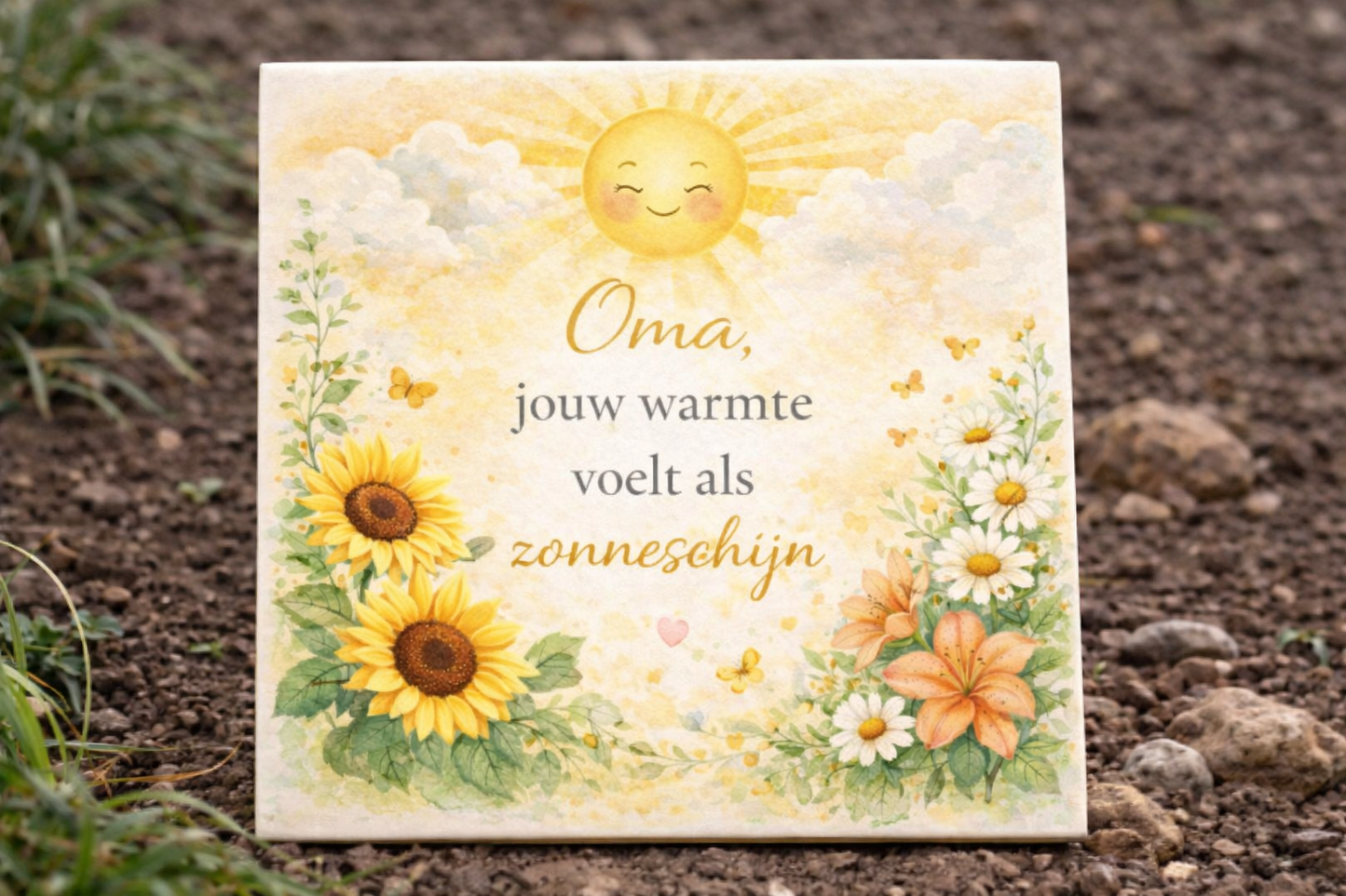 Tegeltje - Oma, jouw warmte voelt als zonneschijn