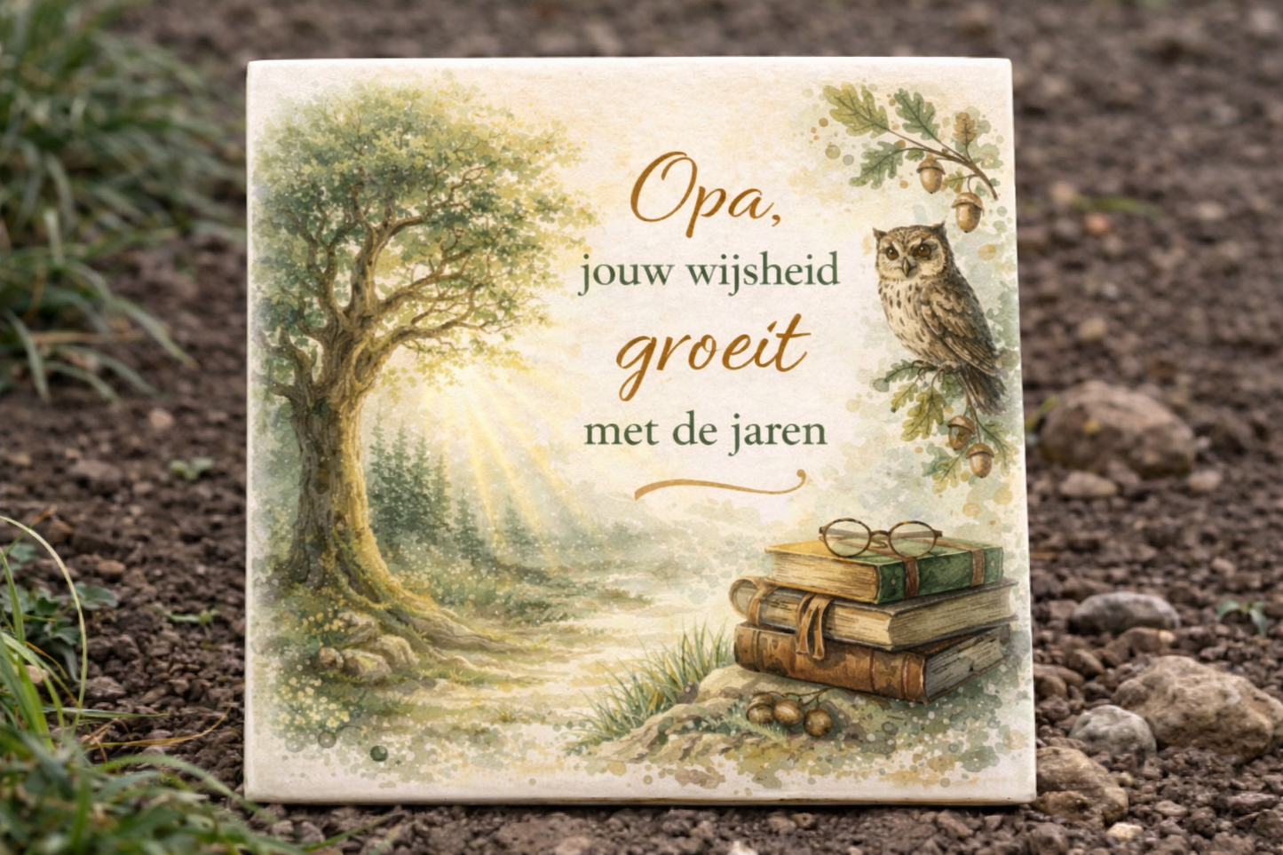 Tegeltje - Opa, jouw wijsheid groeit met de jaren