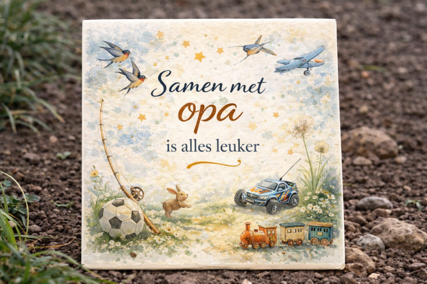 Tegeltje - Samen met opa is alles leuker