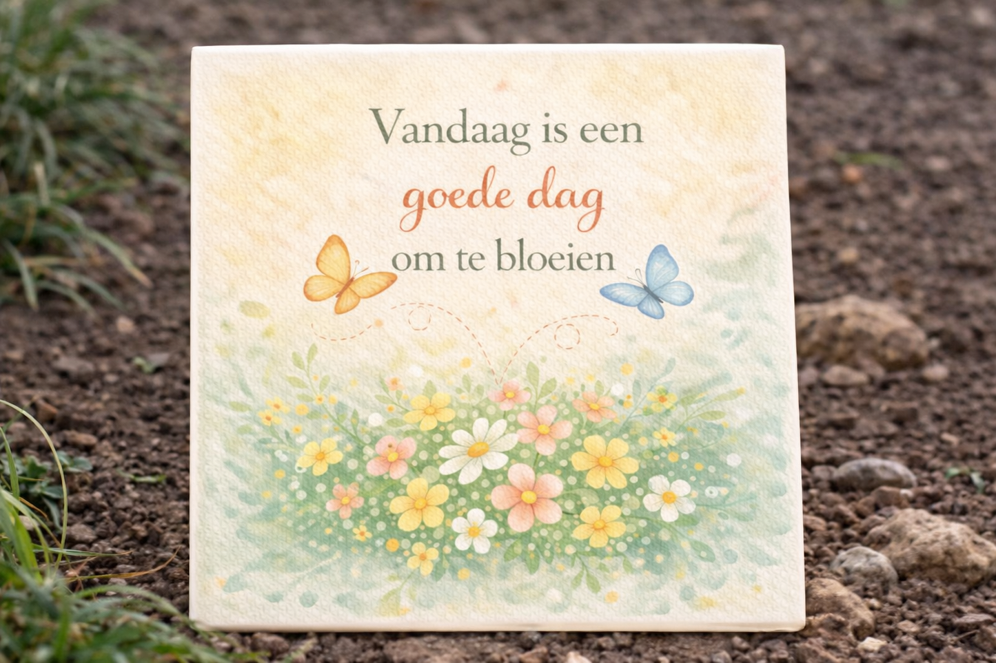 Tegeltje - Vandaag is een goede dag om te bloeien