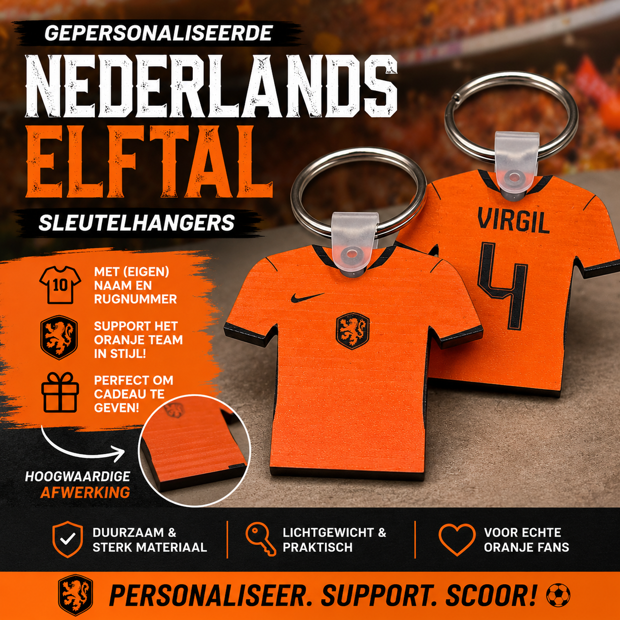 WK2026 Nederlands Elftal Sleutelhanger